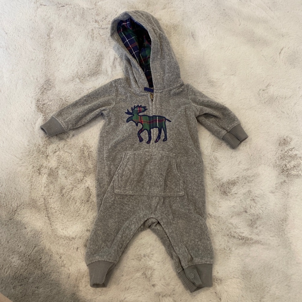 Carters Gray Moose outfit boys 3 month outfit